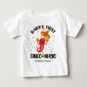 Personlig Baby First Cinco de Mayo T Shirt