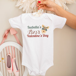 Personlig Baby Första Alla hjärtans dag Cute T Shirt