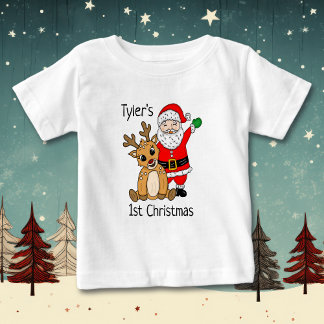 Personlig Baby: Första jul Baby T Shirt