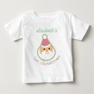 Personlig Baby Första jul T Shirt