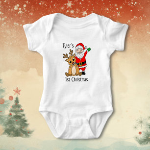 Personlig Baby Första jul T Shirt