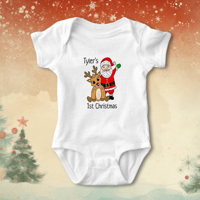 Personlig Baby Första jul T Shirt (Skapare uppladdad)