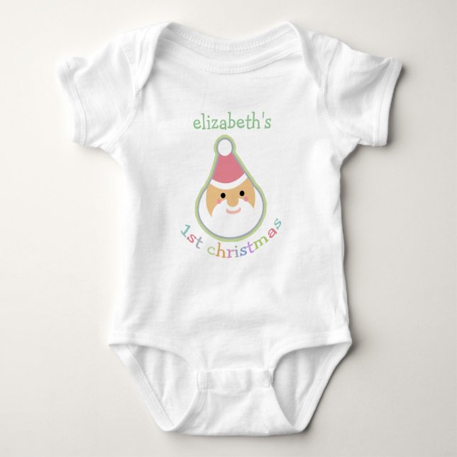 Personlig Baby Första jul Tee Shirt (Framsida)
