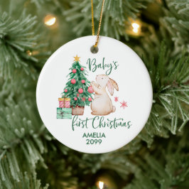 Personlig Baby Första julbunten Ornament