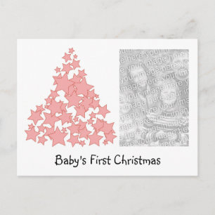 Personlig Baby första julkort Helgdag Helg Vykort