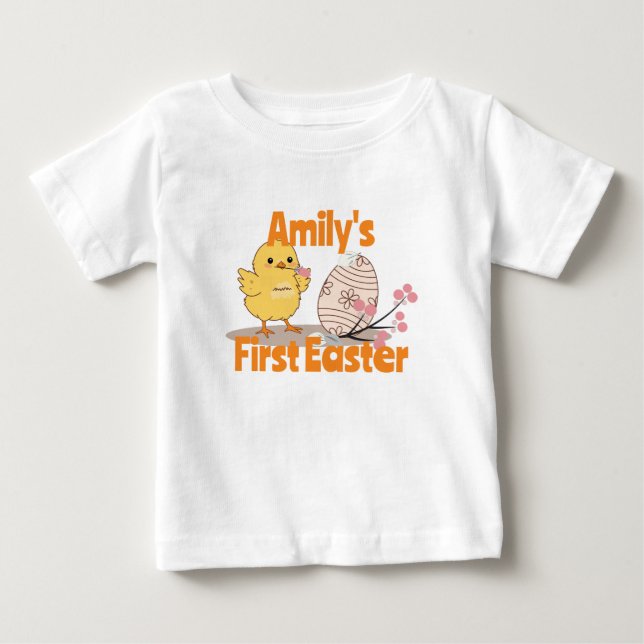 Personlig Baby första Påsk-sjöfarten T Shirt (Framsida)