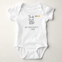 Personlig baby första påskharen bodysuit -