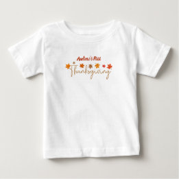 Personlig Baby Första Thanksgivingen T Shirt