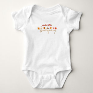 Personlig Baby Första Thanksgivingen T Shirt