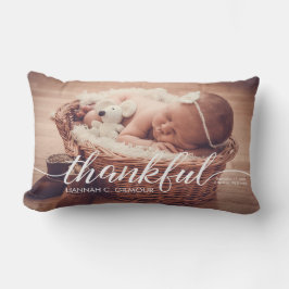 Personlig baby fotoskript tack lumbarkudde
