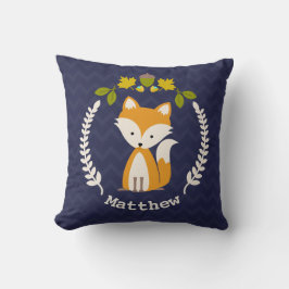 Personlig Baby Fox Pillow - Boy Kudde