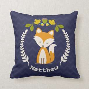 Personlig Baby Fox Pillow - Boy Kudde