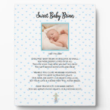 Personlig Baby Funeral Service Plaque