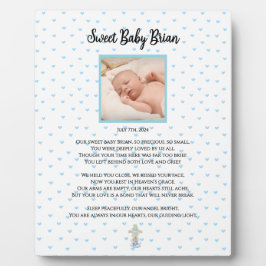 Personlig Baby Funeral Service Plaque