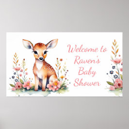 Personlig Baby Hjort ThMB Shower Poster