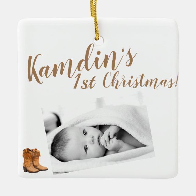 Personlig Baby JULAFTON Ornament Sommar Land Wed (Framsida)