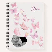 Personlig Baby Keepsaké Journal - Butterfly