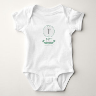 Personlig baby keepsakes monogram t shirt