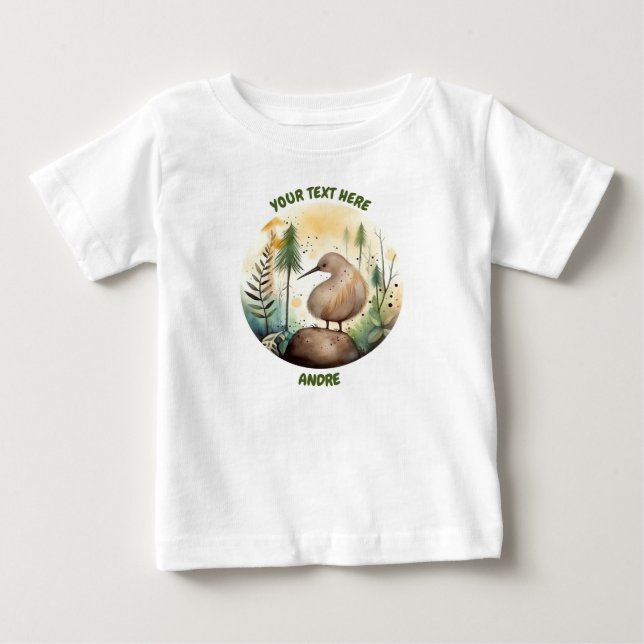 Personlig Baby Kiwi Tee (Framsida)