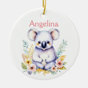 Personlig Baby Koala Bear-jul Julgransprydnad Keramik