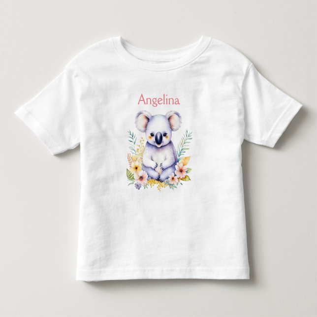Personlig Baby Koala Björn  T Shirt (Framsida)