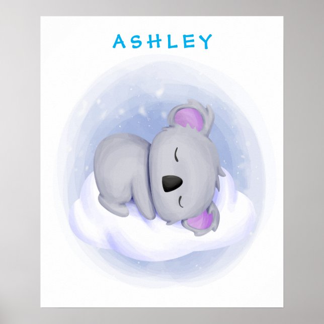 Personlig Baby Koala Poster (Framsidan)