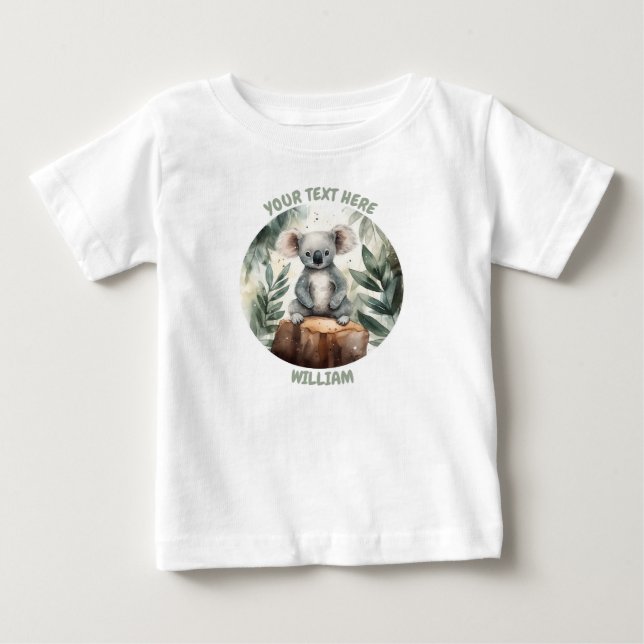 Personlig baby Koala Tee (Framsida)