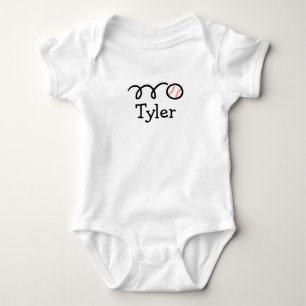 Personlig baby-kromodydräkt med baseboll t shirt
