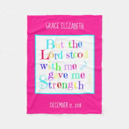 Personlig Baby, med verse från Timothy (regnbåge) Fleecefilt