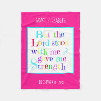 Personlig Baby, med verse från Timothy (regnbåge) Fleecefilt