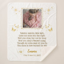 Personlig Baby Memorial Sherpa Blanket