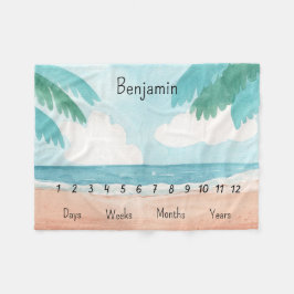 Personlig Baby Milestone Fleecefilt