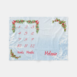 Personlig Baby Milestone Fleecefilt