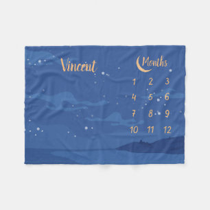 Personlig Baby Milestone Fleecefilt