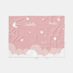 Personlig Baby Milestone Fleecefilt