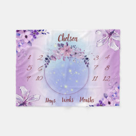 Personlig Baby Milestone Fleecefilt