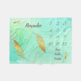 Personlig Baby Milestone Fleecefilt