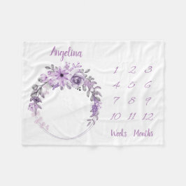Personlig Baby Milestone Fleecefilt