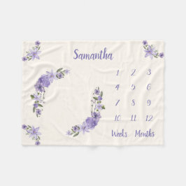 Personlig Baby Milestone Fleecefilt