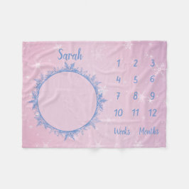 Personlig Baby Milestone Fleecefilt