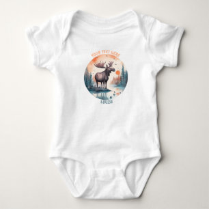 Personlig Baby Moose-kroppsdräkt T Shirt
