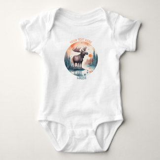 Personlig Baby Moose-kroppsdräkt T Shirt