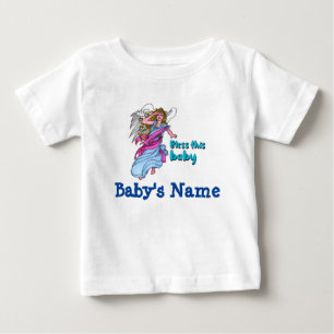 Personlig (Baby Namn) Bless the Baby t-shirt