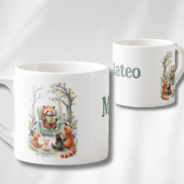 Personlig Baby Namn Cute Animal Cute Animal Espressomugg