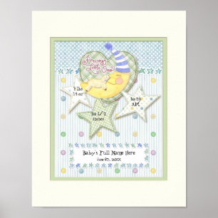 Personlig Baby Namn Wall Nursery Art for Boy Poster