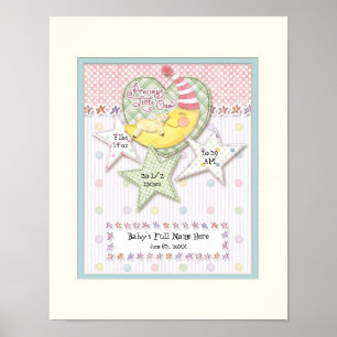 Personlig Baby Namn Wall Nursery Art for Girl Poster