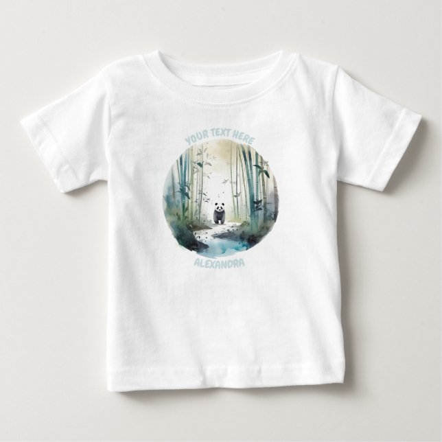 Personlig baby Panda Tee (Framsida)