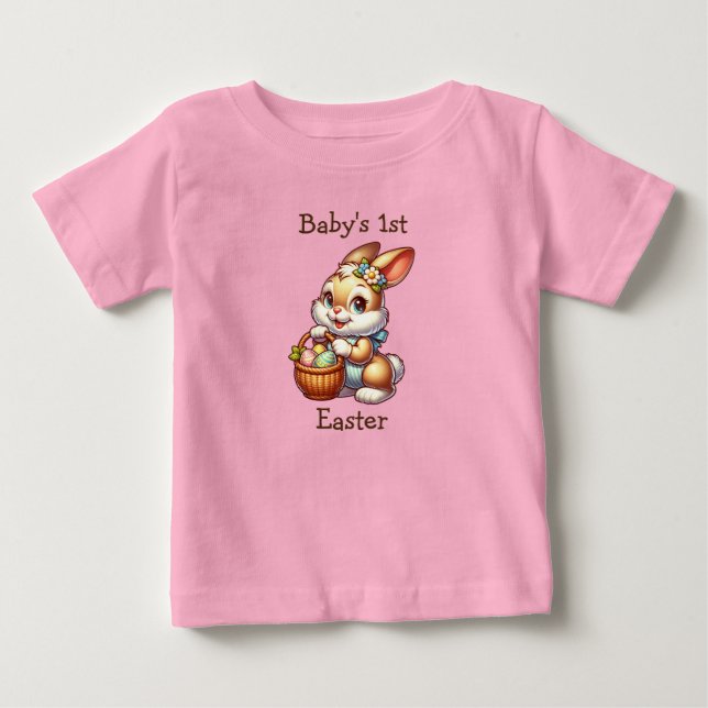 Personlig Baby Påsk Första T Shirt (Framsida)