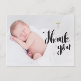 Personlig Baby Photo Baptism Tack Vykort