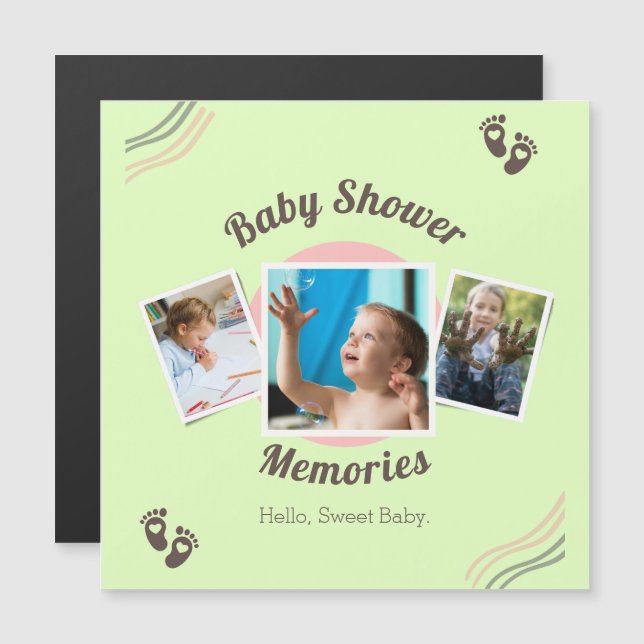 Personlig Baby Photo Collage Dekorativ kudde Gift (Fram/baksida)